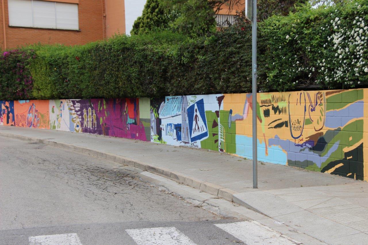 Florida Universitària renueva la entrada al Campus de Catarroja con un mural urbano